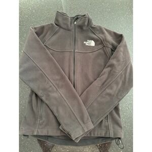 The North Face Women's S‎ Windwall Fleece Jacket Black with White Logo